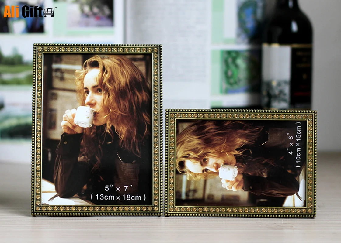 Горячая Распродажа новейшая серебристая металлическая фоторамка 6 &quot7&quot с