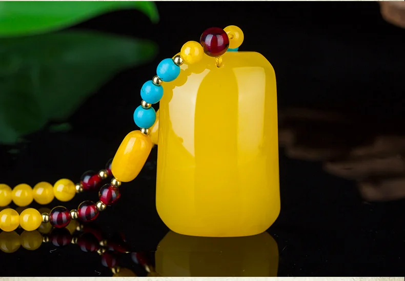 Куриное масло медовый воск ничего брендовый кулон янтарная подвеска капелька