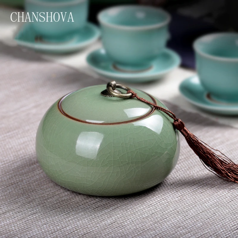 CHANSHOVA Традиционный китайский керамический чайный ящик герметичный влагостойкий