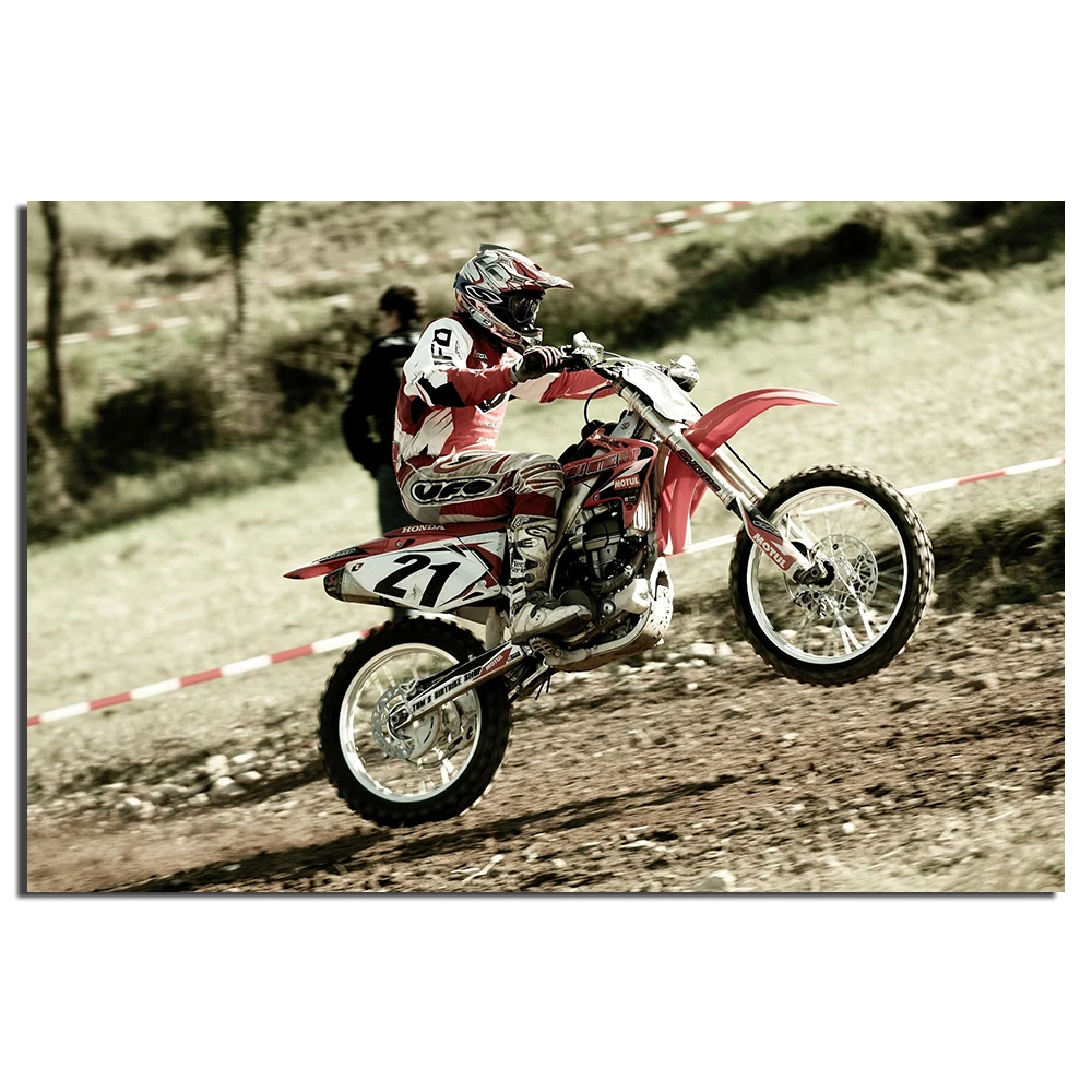 1 шт. Картина на холсте эндуро конкурс супер велосипед HD плакаты настенные