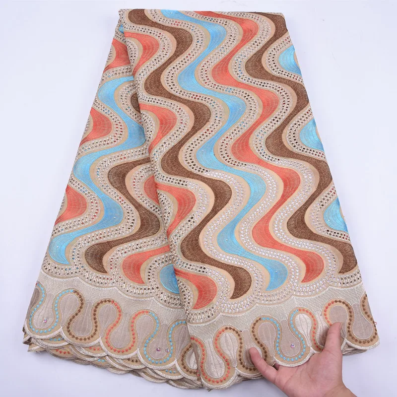 Новейшая Высококачественная сухая хлопчатобумажная кружевная ткань из Нигерии