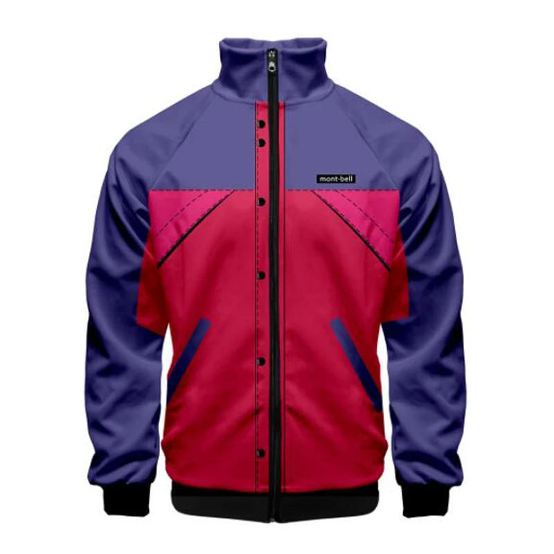 Мужская бейсбольная куртка-бомбер с воротником-стойкой на молнии | одежда