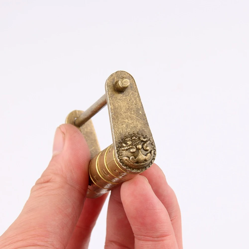 Китайский ретро ящик с паролем Античная бронзовая фурнитура винтажная шкатулка