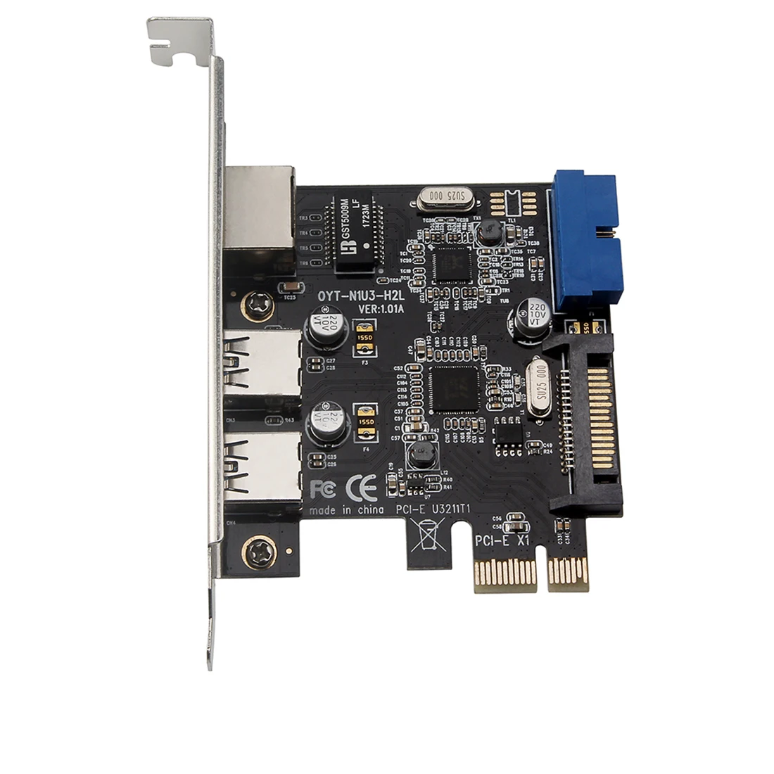 Плата расширения PCIe адаптер с 3 портами USB 0 HUB PCI E для RJ 45 Gigabit Network 10/100/1000 Мбит/с LAN