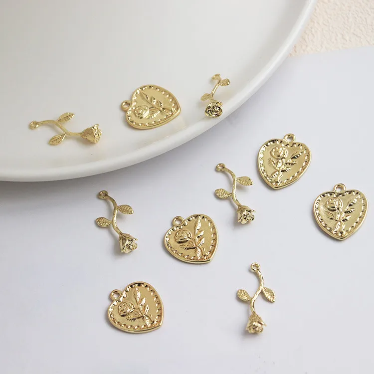 

10 шт. металлические медные цветы Подвески украшения DIY аксессуары ручной работы для изготовления ювелирных изделий