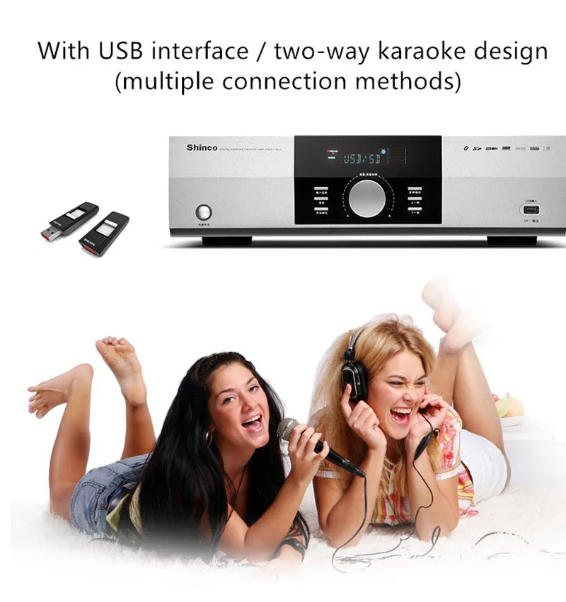 S9007A домашний кинотеатр HIFI усилитель 5,1 350 Вт Bluetooth волоконный коаксиальный U диск SD высокой мощности KTV Цифровой караоке высокая точность