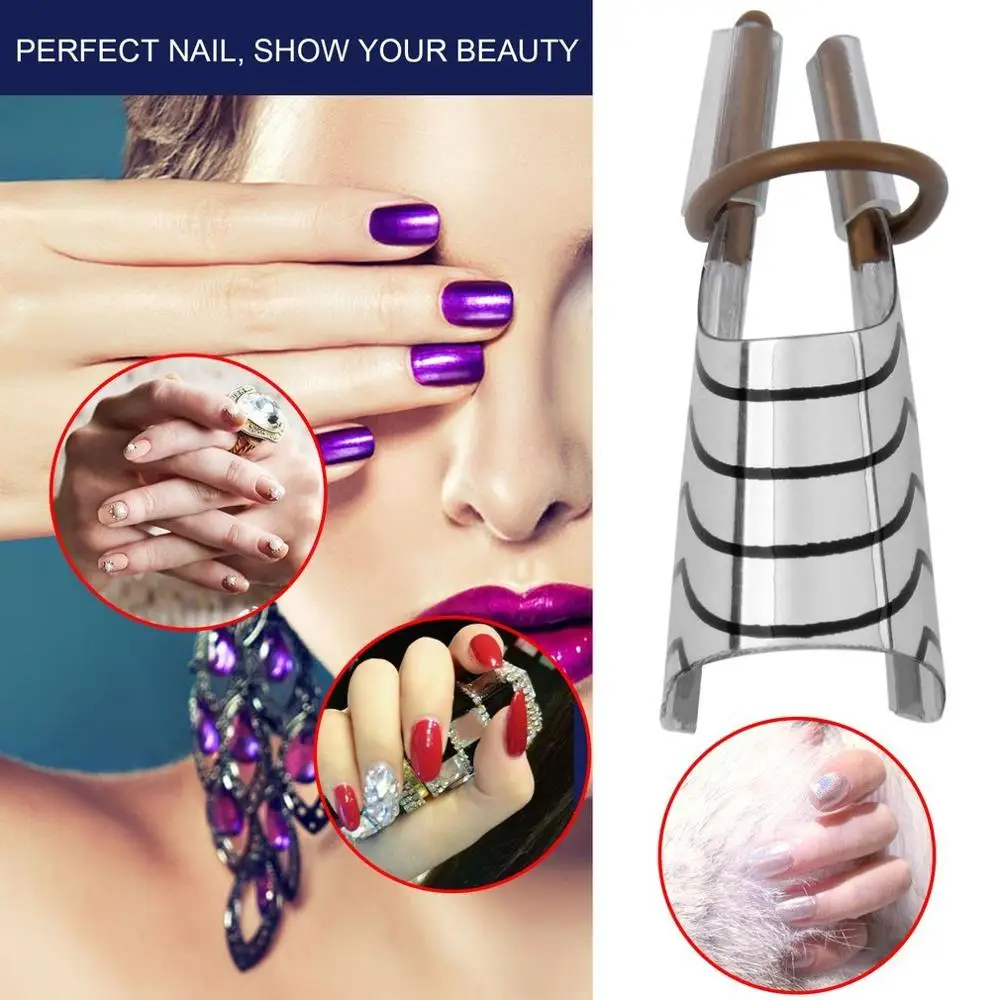 5 шт. многоразовые формы для ногтей алюминиевые направляющие инструмент