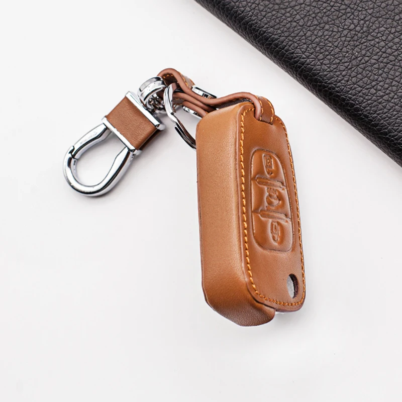 

For Kia RIO K2 K5 Sportage Ceed Sorento For Hyundai i20 i30 i35 iX20 iX35 hot sale genuine leather car key cover