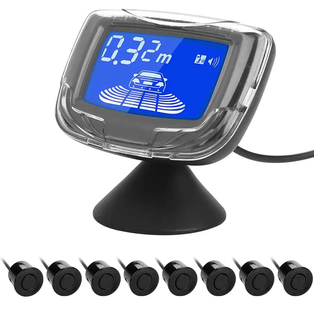 

Vehemo 8 Sensors Backup Parking Radar Auto Reverse Radar Monitor Distance Display for Car Electronics Car Reverse Radar