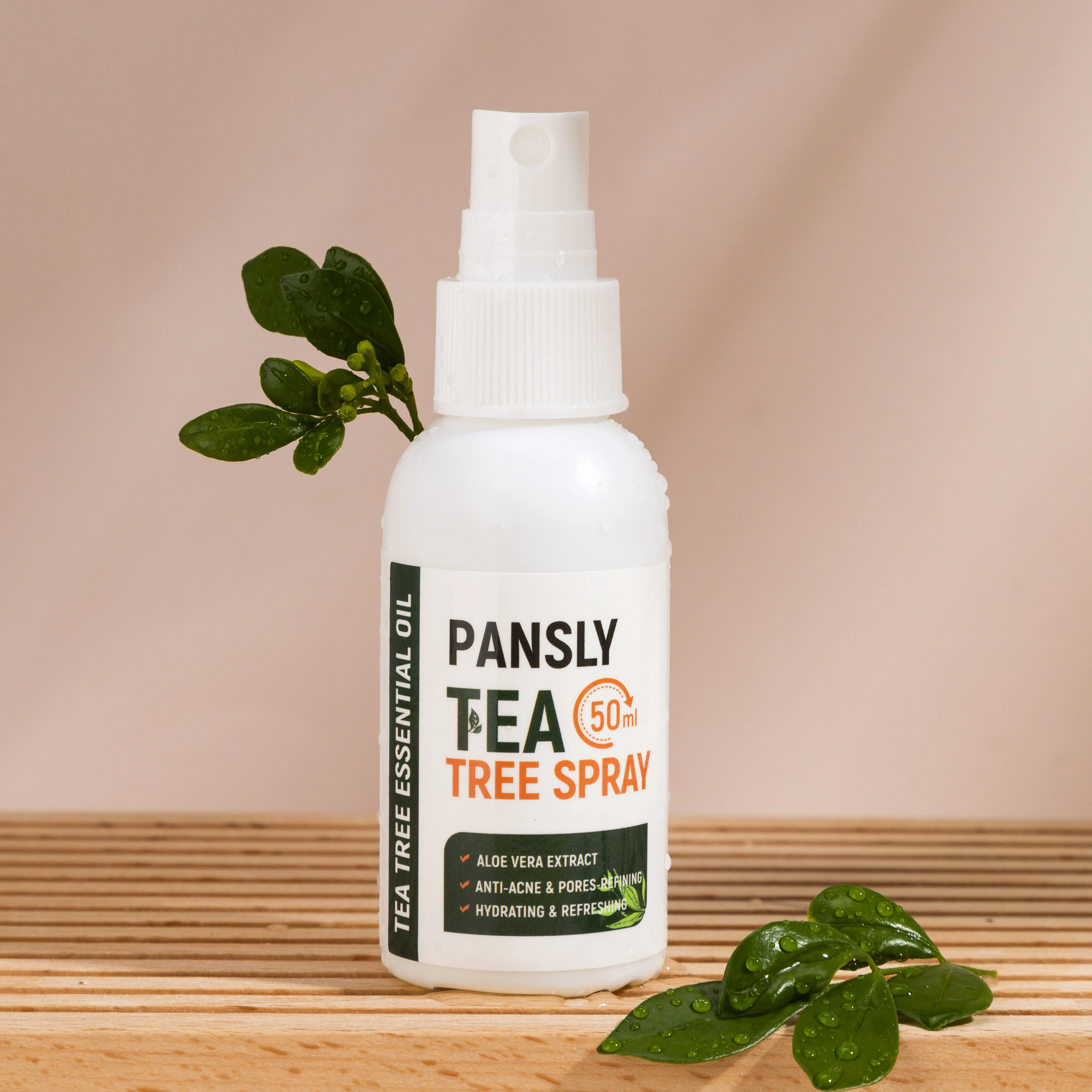 Tea Tree Essence водный спрей для лечения акне контроль пор активный ингредиент масло