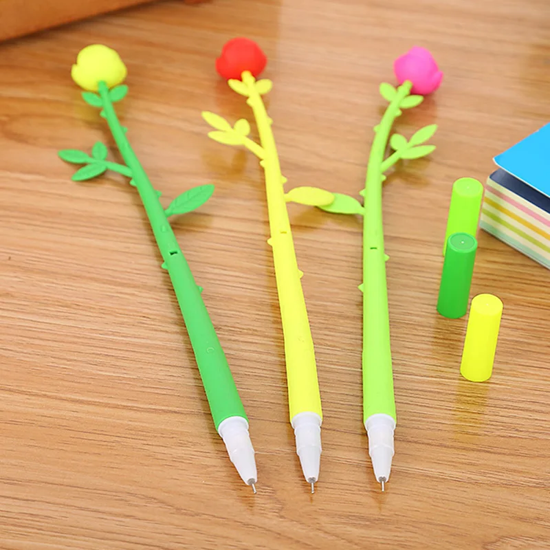 Ручка в стиле розы креативные подарки для студентов учебная канцелярия черная