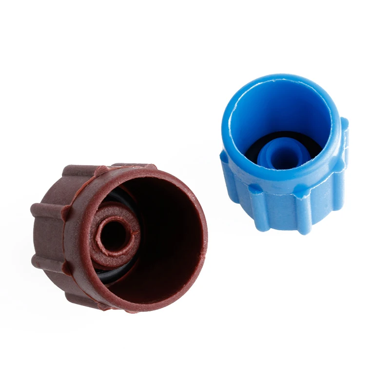 

A/C Valve Cap Air conditioning valve core set 1 Pair Dust Cover Auto High/Low Voltage R134a Refrigerant Valve Useful