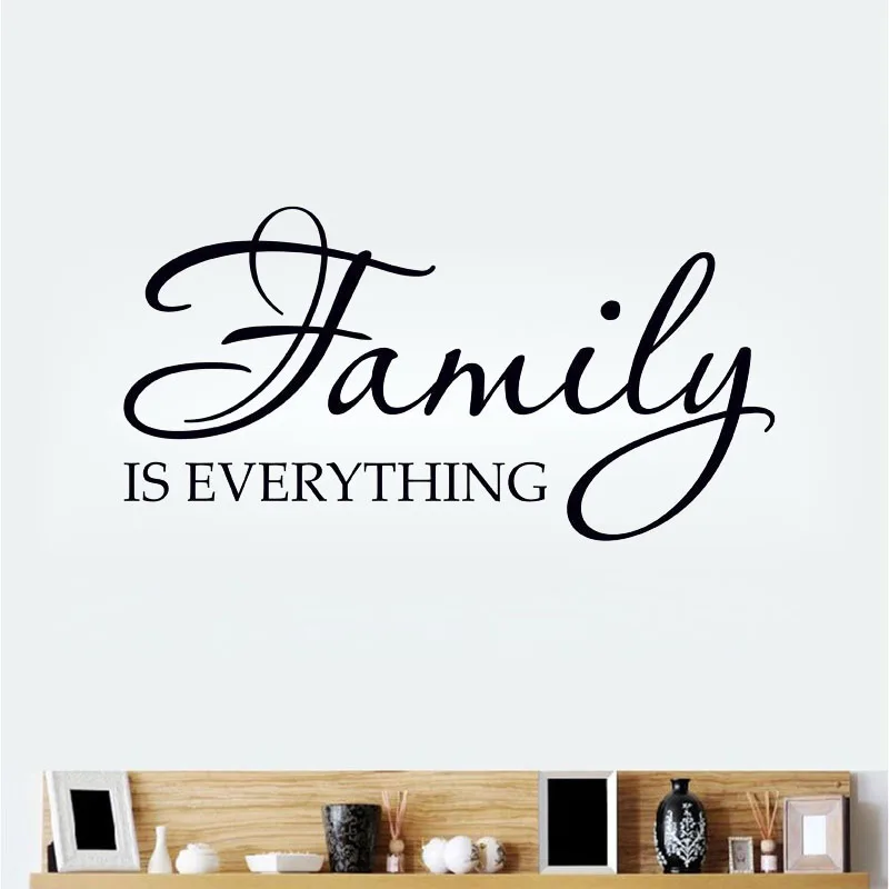 

Family Is Evetything Wall Stickers Home Decor Living Room Wall Decals Poster Art Word Home Decoration Wallpaper
