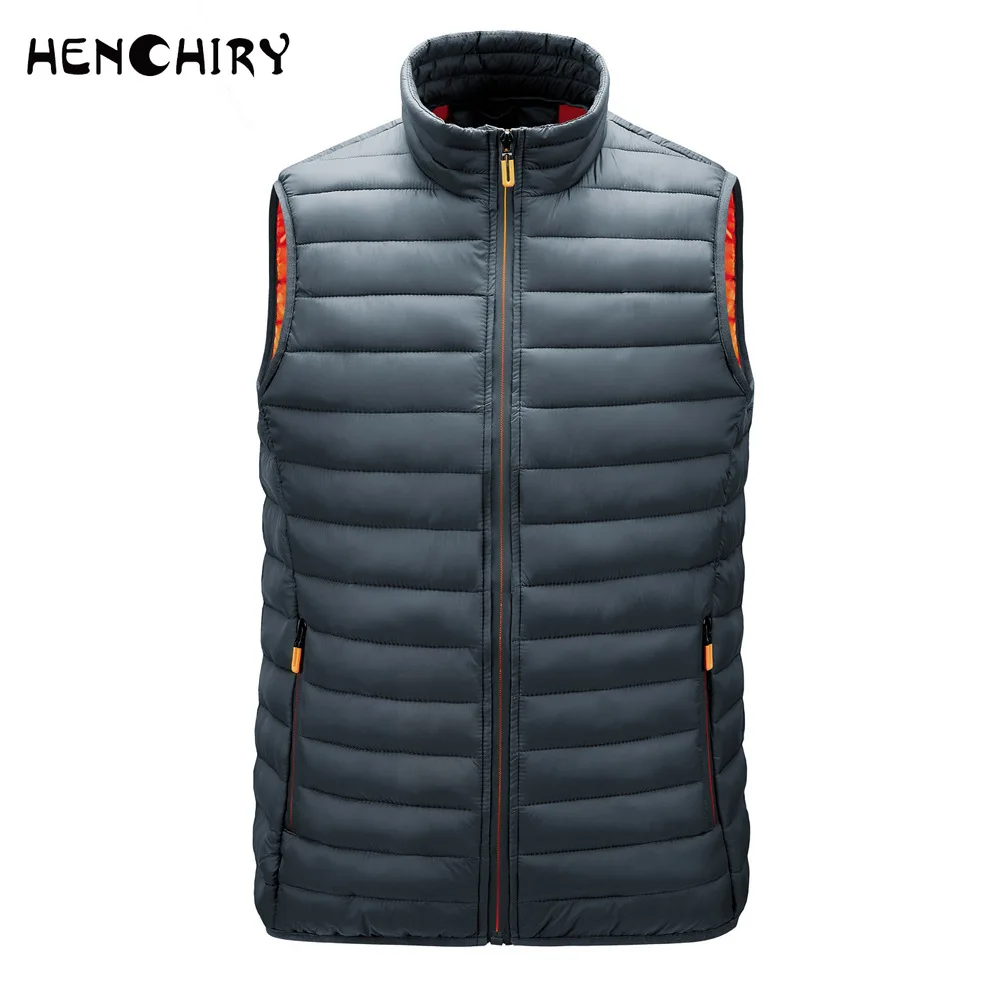 

Осенне-зимняя пуховая хлопковая куртка HENCHIRY, Мужская однотонная Повседневная бархатная Толстая куртка на молнии, зимнее пальто