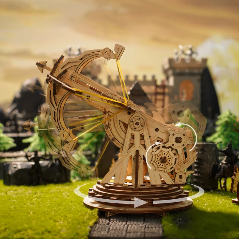 Robotime 3D деревянная головоломка средневековое место оружие игровой набор в сборе