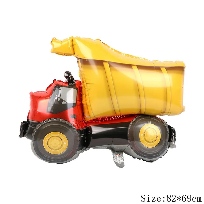 balloon 2 Construction Birthday Party Supplies Dump Truck Kits Banner Balloon Set for Kids Boy Party Fireman Firefighter Party Decoration - Цвет: balloon 2