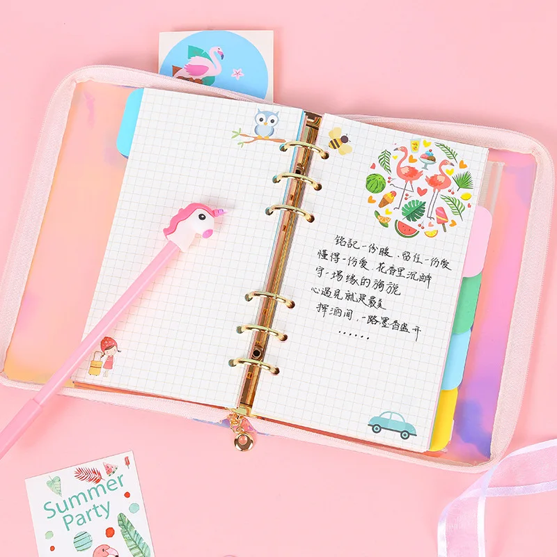 Kawaii лазерный Единорог молния свободный дневник записная книжка Журнал