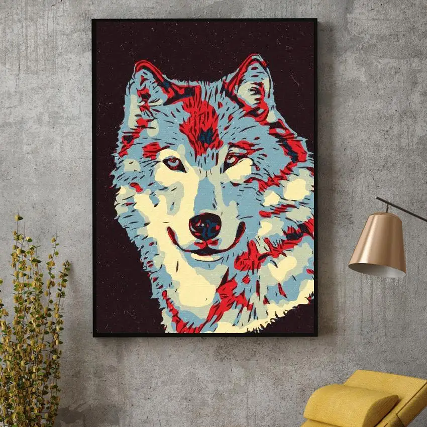 

Wolf Artwork Art Canvas Poster Home Decoration Painting No Frame
