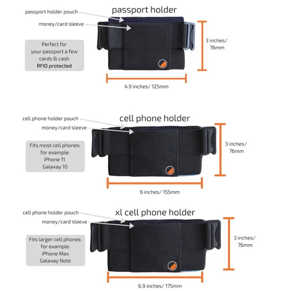 

Business ID Card Holder Money Belt Wallet Waist Bag Elastic Mobile Phone Cards Bags Invisible Wallets For Men Women Fanny Purse