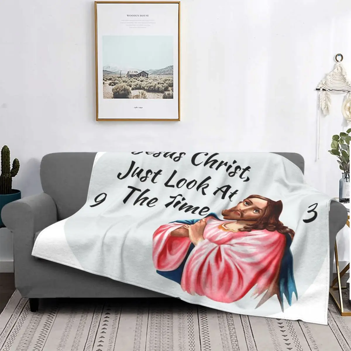 

Одеяло с изображением ииисуса Христа, покрывало для кровати, Клетчатое одеяло с капюшоном, летнее покрывало