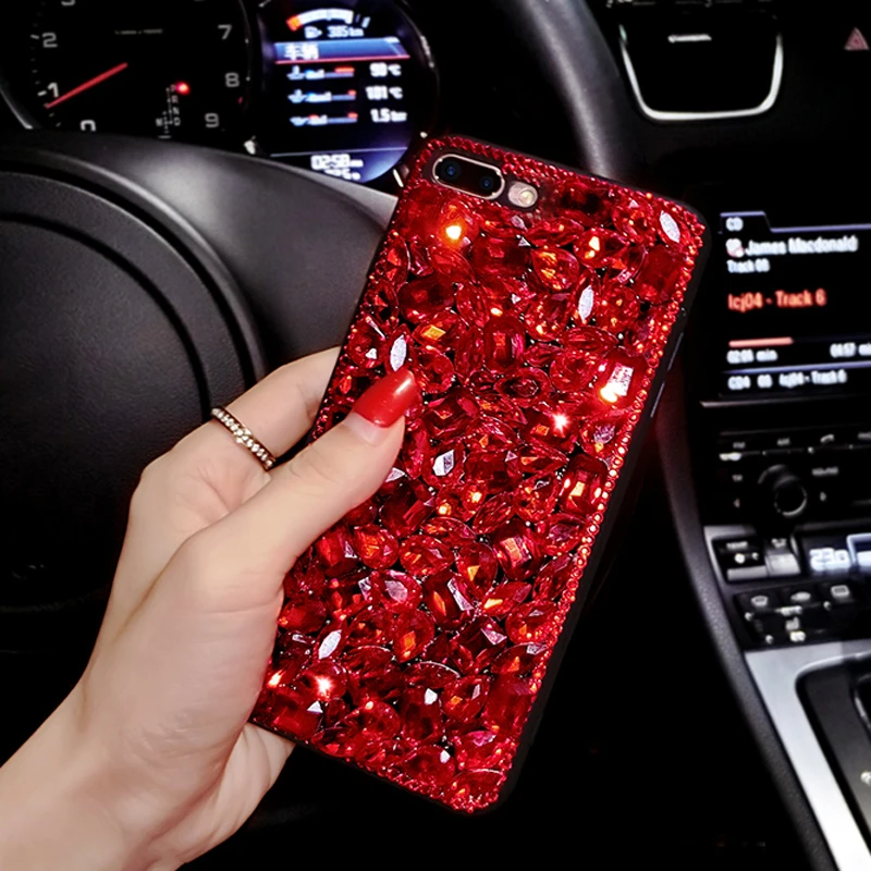 Чехол с 3D блестками и стразами + чехол кристаллами для XiaoMi 8 lite 9T Pro A1A2 A3 Mix Max 3 Redmi Note