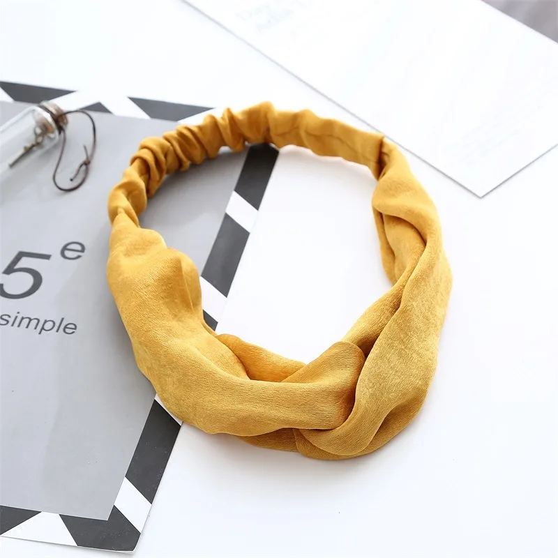 Новая модная повязка для волос популярная широкая сторона Ретро Леди связка