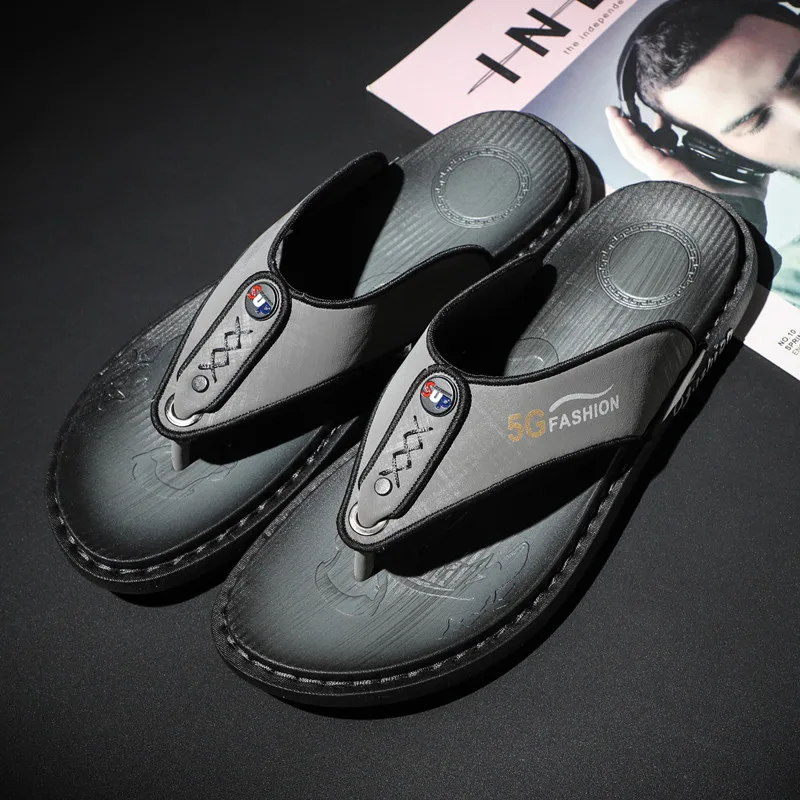 

Bathroom Men's Shoes Men Flat Sandals Fashion Slippers Hollow Out Breathable Indoor New 2021 Designer Casual High Quality Home