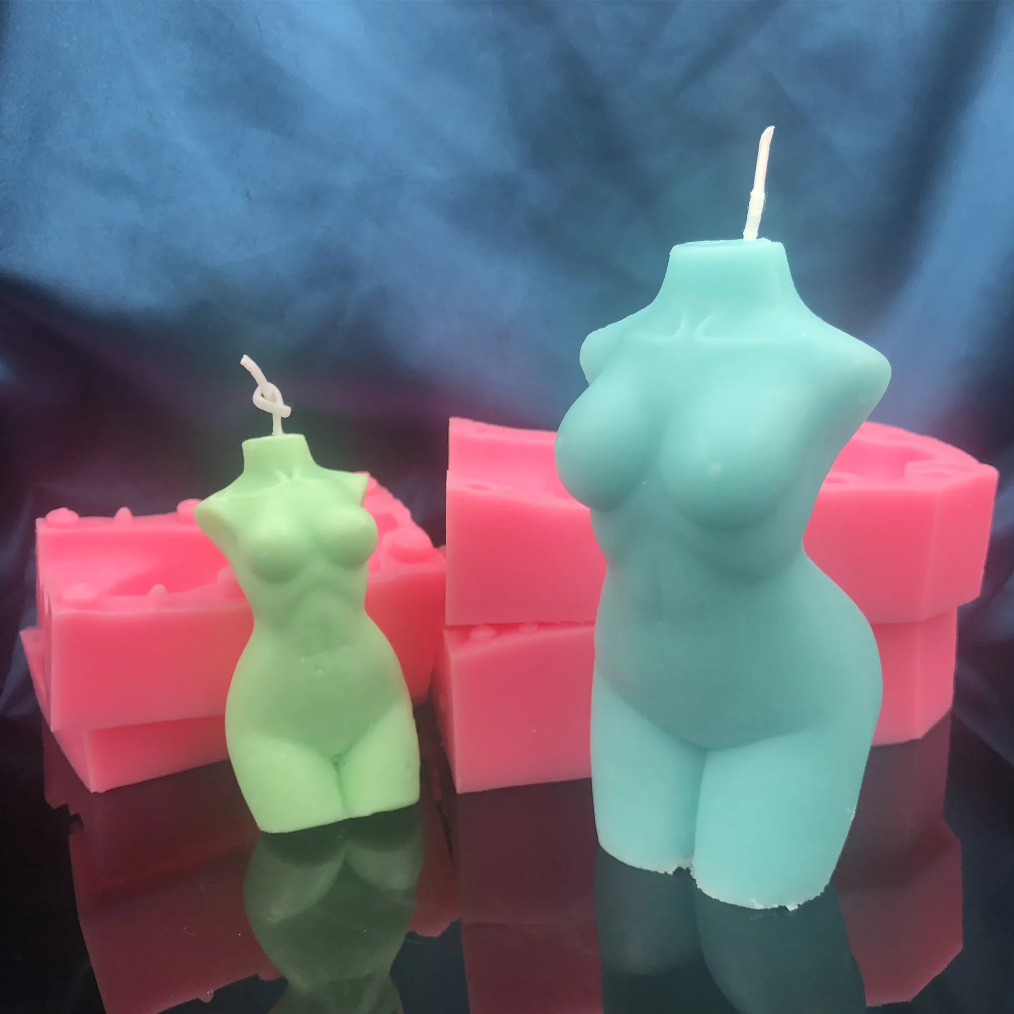 

Woman Torso Silicone Candle Mold 3D Female Naked Body Human Soap Making Tool