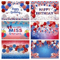 happy birthday party backdrop july 4 independence day balloon firecrackers flag banner celebration photo background decoration