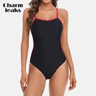 Женские слитные купальники Charmleaks, спортивные купальные костюмы с тонким ремешком, купалник