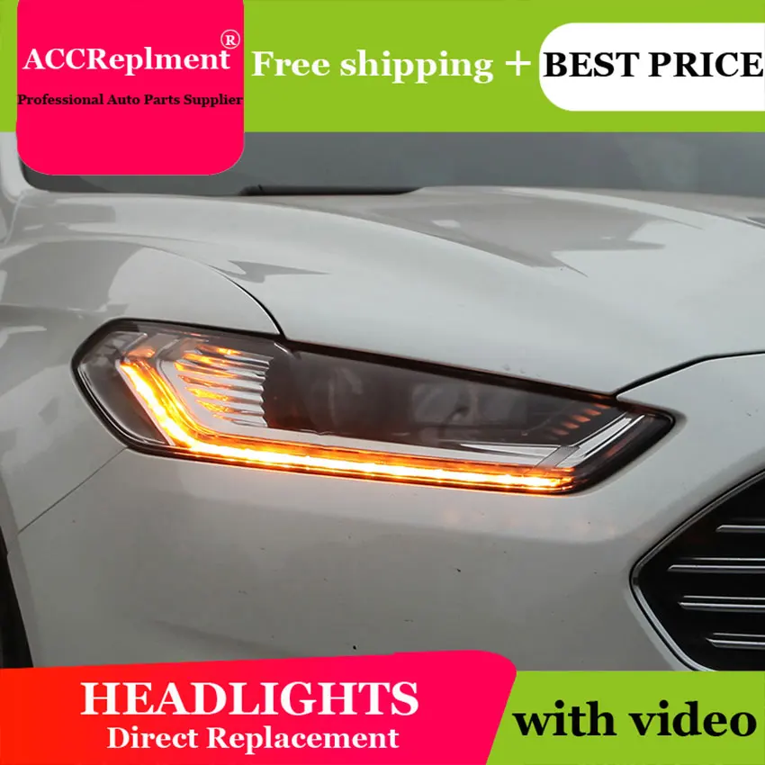 Авто. PRO головной светильник s для Ford Mondeo 2013- светодиодный светильник Q5 Биксеноновые линзы дальнего света H7 Фары HID комплект проектор светодиодный Blubs