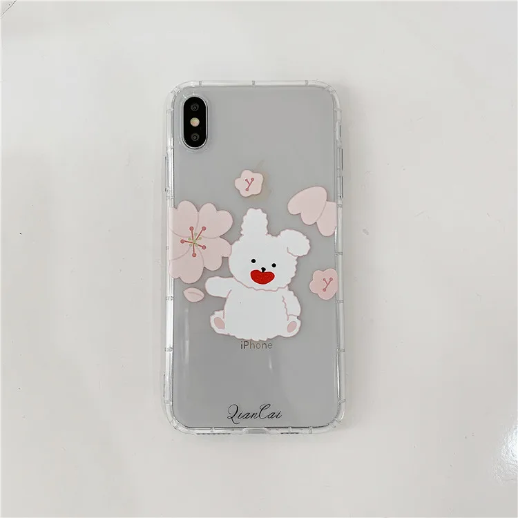 12 Niceking для iPhone 6, 6s, 7, 8 Plus, X, XR, XS Max, чехол с милым мультяшным медведем, Кроликом, мягкий ТПУ чехол для телефона, для iPhone 11 Pro, Max, чехол - Цвет: 12