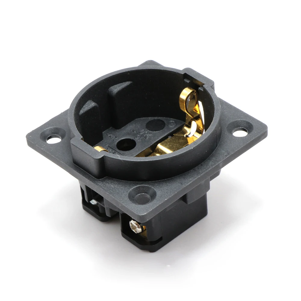 

Высокое качество, FI-E30, чистая медь, родиевое покрытие, розетки Schuko, AC 250V 16A, Европейская розетка, Евро европейская мощность, шасси