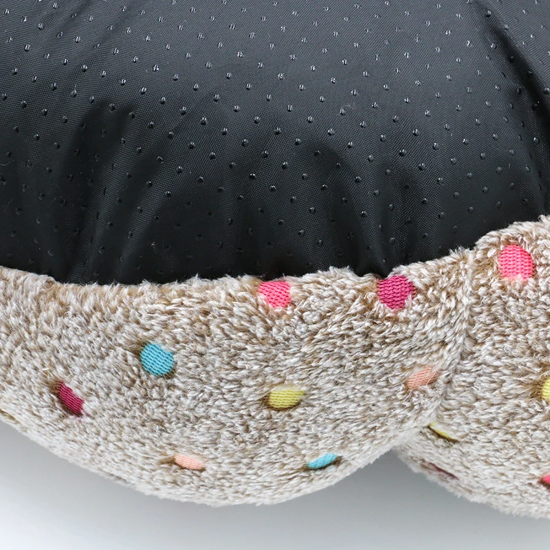 Кровать для кошки MESNUG в разноцветную точку модная теплая плотная Лежанка котят с