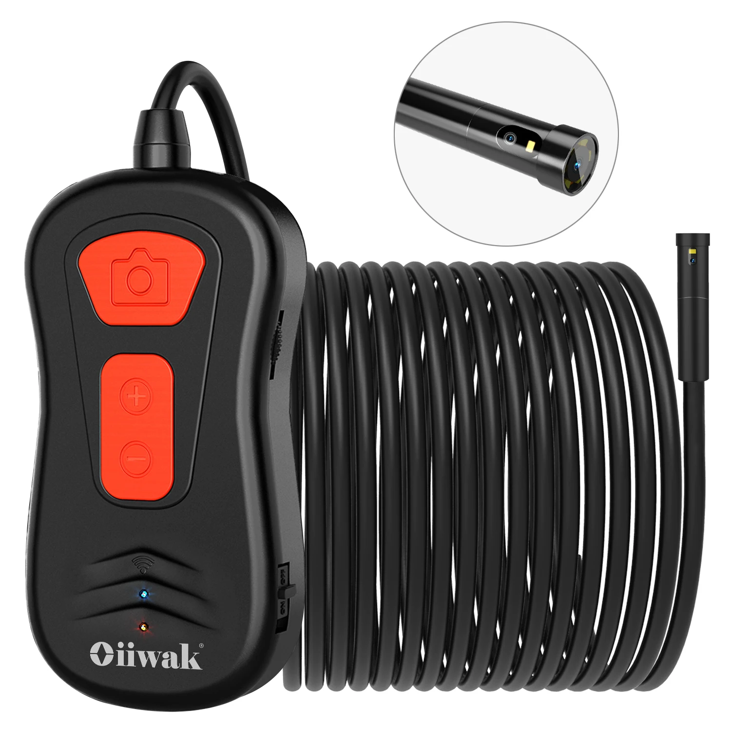 

Беспроводной Эндоскоп Oiiwak, 8 мм, двойной объектив, HD, IP67, 3-кратный зум