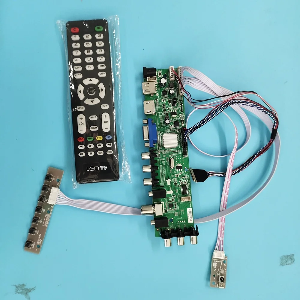 

Kit For N156BGE-L51/N156BGE-L52 HDMI VGA AV LED DVB-T DVB-T2 TV 1366X768 Signal controller board digital 15.6" 40pin USB remote
