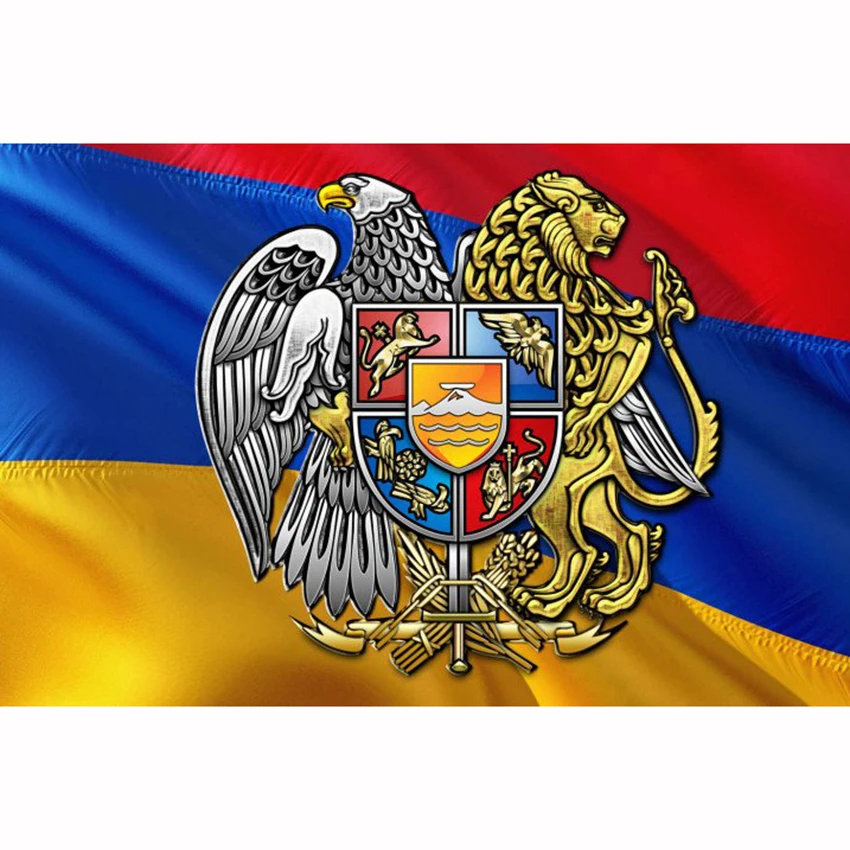 

Armenia Flag Vivid Color And Fade Proof Double Stitched National Country 3x5FT Banner With Brass Grommets,Free Shipping