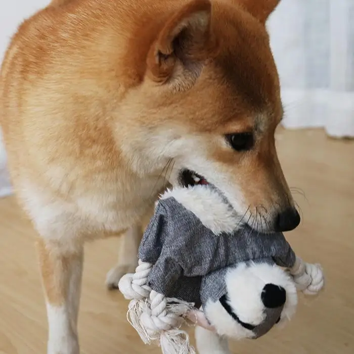 Плюшевые Звуковые износостойкие укусы игрушки для собак животных имитация лисы