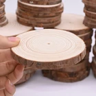 Круглые деревянные диски 3-12 см из натурального дерева, необработанные деревянные ломтики с корой дерева, сделай сам, подарок на свадьбу, день рождения, ручная работа, краска