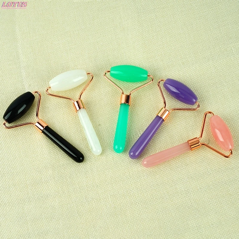 

Hotsale Facial Massage Roller Guasha Board Double Heads Jade Stone Face Lift Body Skin Relaxation Slimming Beauty Neck Thin Lift