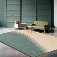 simple rug geometric lines color blocking blue green carpet living room bedroom bed blanket kitchen bathroom floor mat