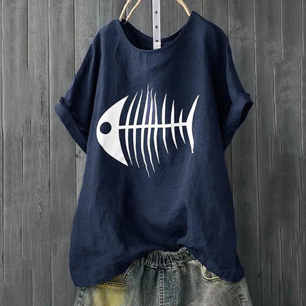 Женская футболка для путешествий топ размера плюс Повседневный пуловер с