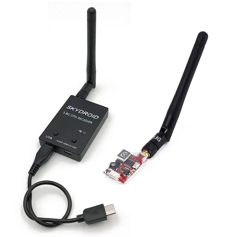 UVC and TS5828L Мини 5,8G FPV приемник UVC видео нисходящий OTG VR Android телефон+ TS5828L 600 мВт передатчик+ CMOS 1000TVL 2,8 мм FPV камера - Цвет: UVC and TS5828L
