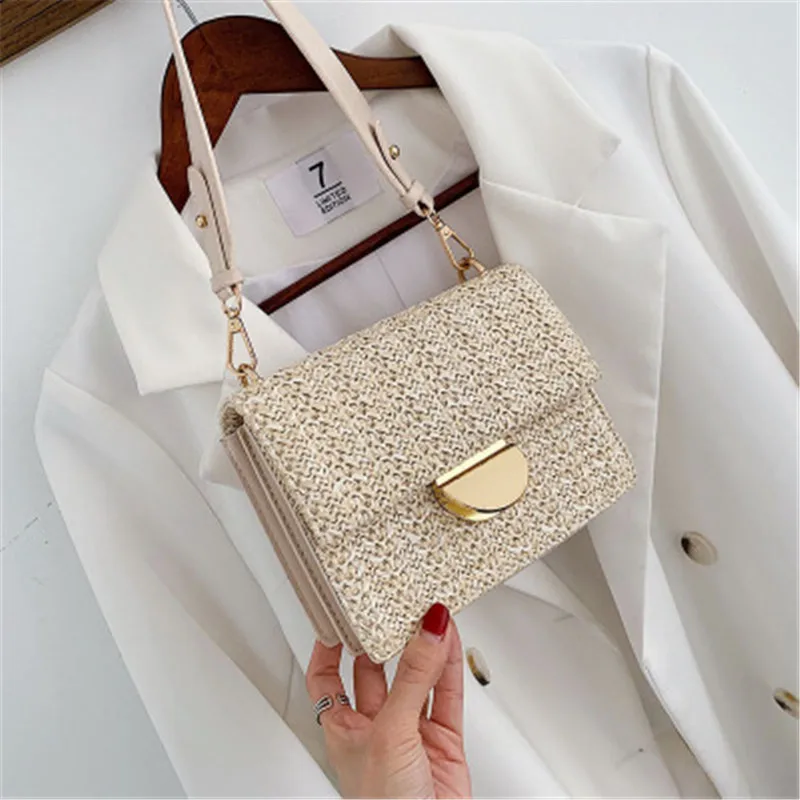 Плетеные сумки через плечо для женщин лето 2020 Женская дорожная сумка мессенджер