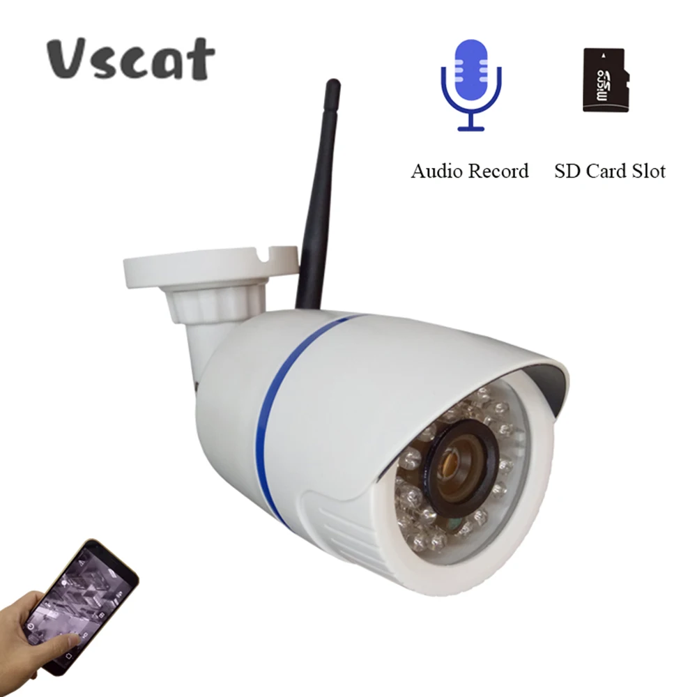 Беспроводная IP камера 1080P 2 Мп ИК ночное видение запись звука 720P Onvif P2P
