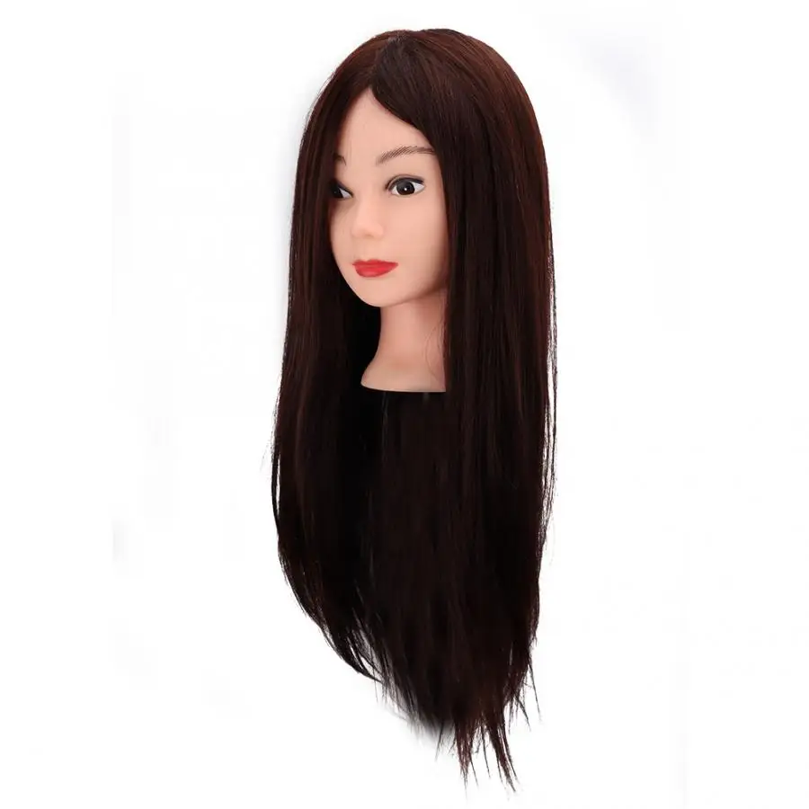 Манекен 20 дюймов темно коричневый Плойка для укладки волос тренировка головы