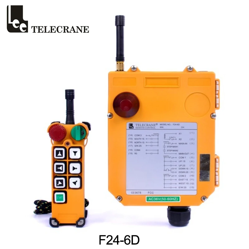 

F24-6D A24 Telecrane Universal Wireless Industrial Remote Control Radio Controller for Overhead EOT Crane Electric Hoist Command