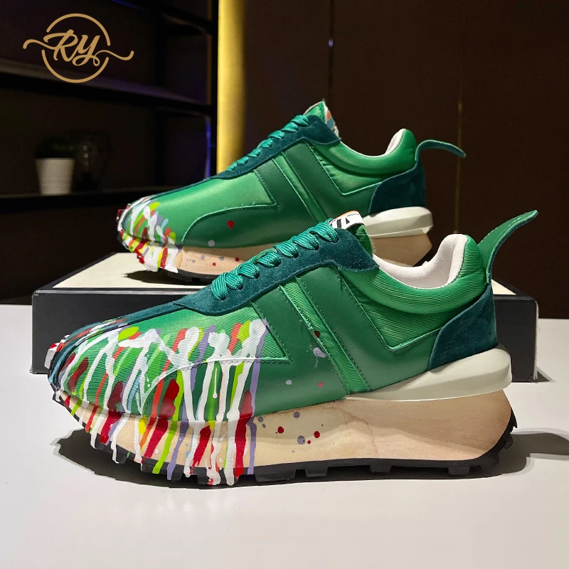 

RY-RELAA European womens shoes Genuine Leather shoes for women sneakers 2021 Summer new white wedges ins platform sneakers tide