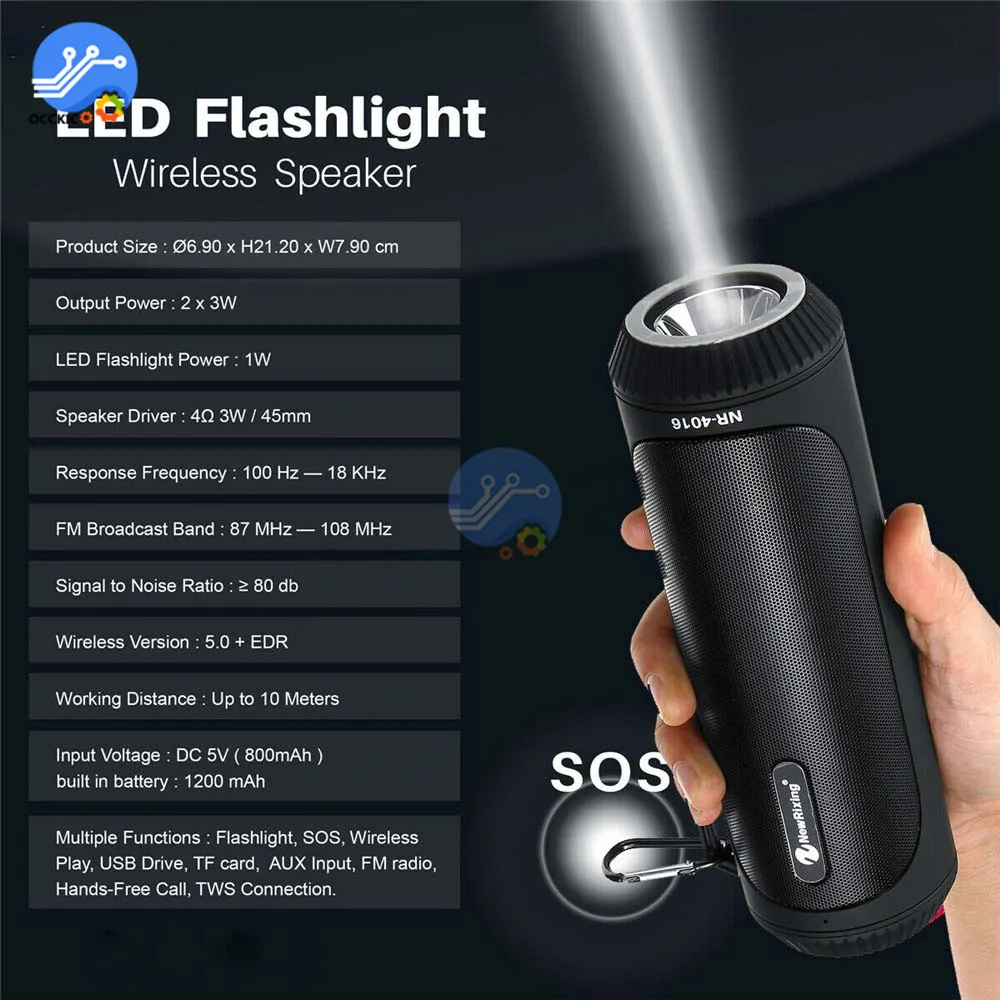 Hi-Fi портативная Bluetooth-Колонка 4 2 FM-радио 3D звук объемный стерео Громкий бас