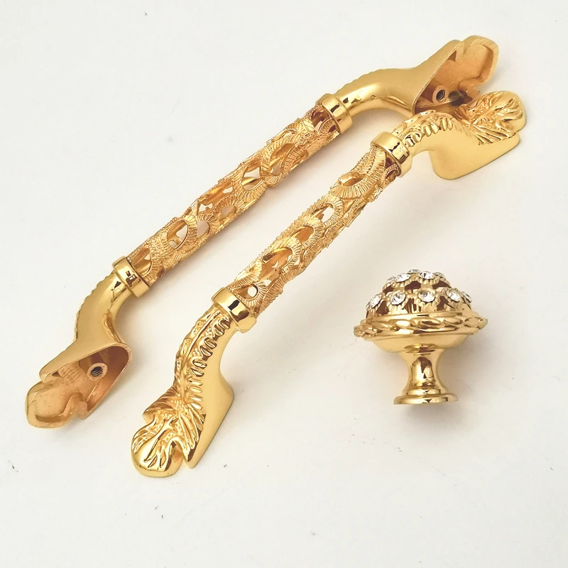 Отверстие для одной ручки CC 96 мм/128 мм золотистая европейская мебель шкафа ящика